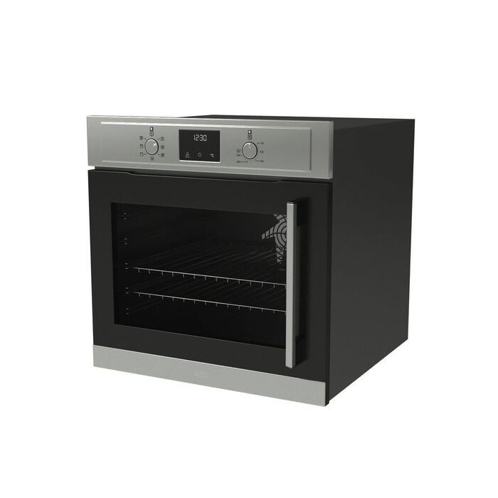 AEG 3000 Series BCX335L11M Surround Cook Electric Single Built in Oven with Retractable Dials in Stainless Steel