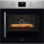AEG 3000 Series BCX335R11M Surround Cook Electric Single Built in Oven with Retractable Dials in Stainless Steel