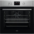 AEG 3000 Series BEX535A61M Air Fry Electric Single Built In Oven with Retractable Dials in Stainless Steel