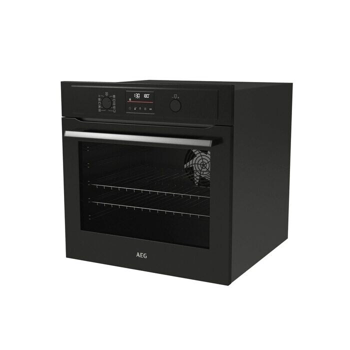 AEG 3000 Series BPX53506EB Surround Cook Electric Single Built in Oven with Retractable Dials in Black
