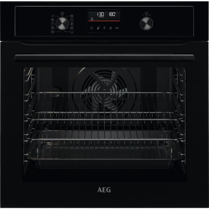 AEG 3000 Series BPX53506EB Surround Cook Electric Single Built in Oven with Retractable Dials in Black