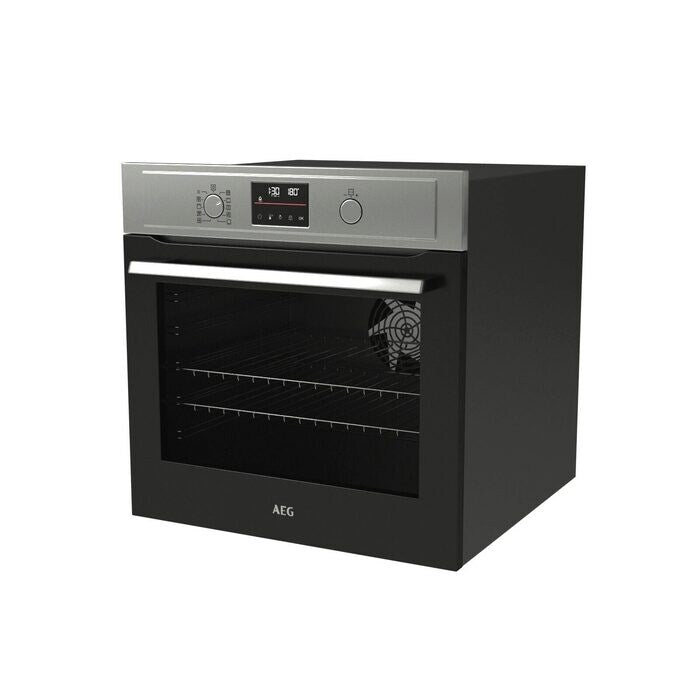 AEG 3000 Series BPX53506EM Surround Cook Electric Single Built in Oven with Retractable Dials in Stainless Steel
