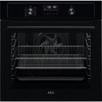 AEG 3000 Series BPX535A61B Air Fry Electric Single Built in Oven with Retractable Dials in Black