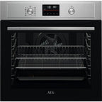 AEG 3000 Series BPX535A61M Air Fry Electric Single Built in Oven with Retractable Dials in Stainless Steel