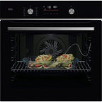 AEG 5000 Series GA5PB501AB Surround Cook with Steam Bake Electric Single Built In Oven with Retractable Dials Black