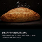 AEG 5000 Series GA5PB501AB Surround Cook with Steam Bake Electric Single Built In Oven with Retractable Dials Black