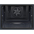 AEG 5000 Series GA5PB501AB Surround Cook with Steam Bake Electric Single Built In Oven with Retractable Dials Black