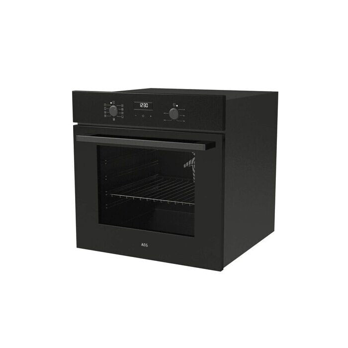 AEG 5000 Series OU5AB20CK Surround Cook Electric Built In Single Oven with Retractable Dials Black