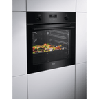 AEG 6000 BPK556260B SteamBake Pyrolytic Built-In Electric Single Oven Black