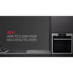 AEG 6000 Series BCE556060M Steam Bake Electric Single Built in Oven with Retractable Dials in Stainless Steel