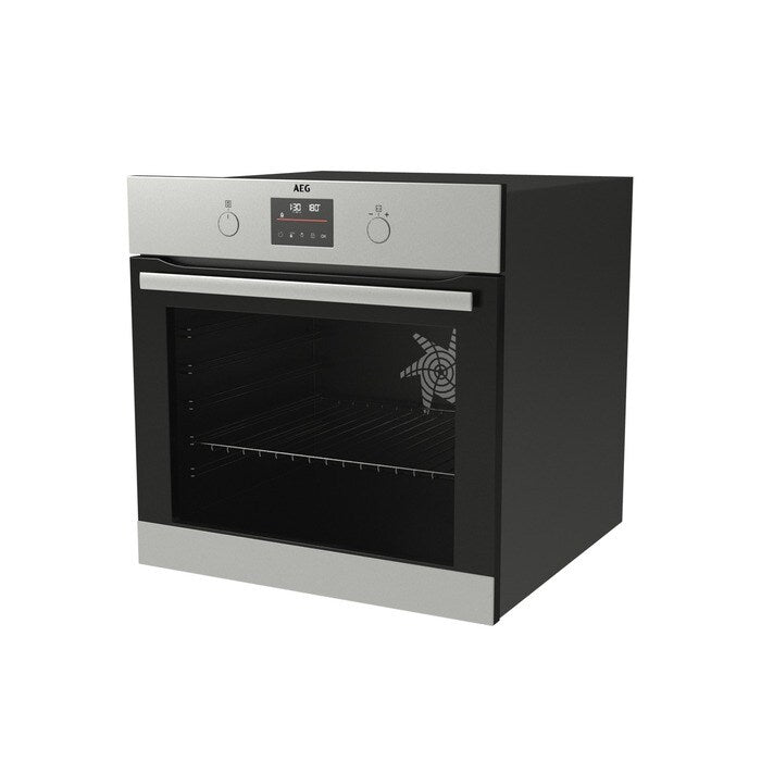 AEG 6000 Series BEB335061W Surround Cook Electric Single Built in Oven with Retractable Dials in White