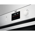 AEG 6000 Series BEB335061W Surround Cook Electric Single Built in Oven with Retractable Dials in White
