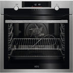 AEG 6000 Series BPE556060M Steam Bake Electric Single Built in Oven with Retractable Dials in Steinless Steel