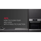 AEG 6000 Series BPK355061B Steam Bake Electric Single Built in Oven with Retractable Dials in Black