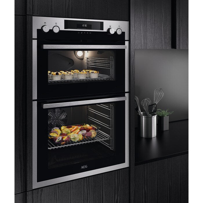 AEG 6000 Series DCS531160M Surround Cook Electric Built in Double Oven in Stainless Steel
