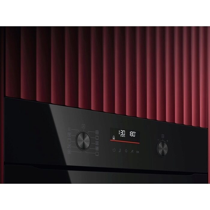 AEG 6000 Series OS6AB50AK Sense Cook Electric Built In Single Oven with Retractable Dials Black