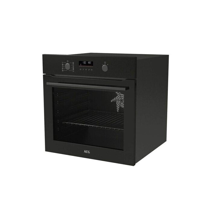 AEG 6000 Series OS6AB50AK Sense Cook Electric Built In Single Oven with Retractable Dials Black