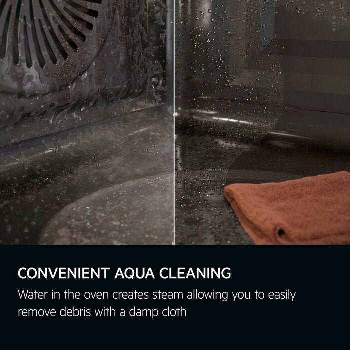 AEG 6000 Series OS6AB50AK Sense Cook Electric Built In Single Oven with Retractable Dials Black