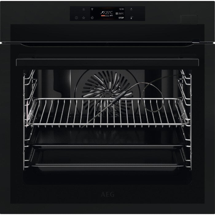 AEG 7000 Series BSE778380T Steam Crisp Electric Single Built In Oven with Touch Controls Black