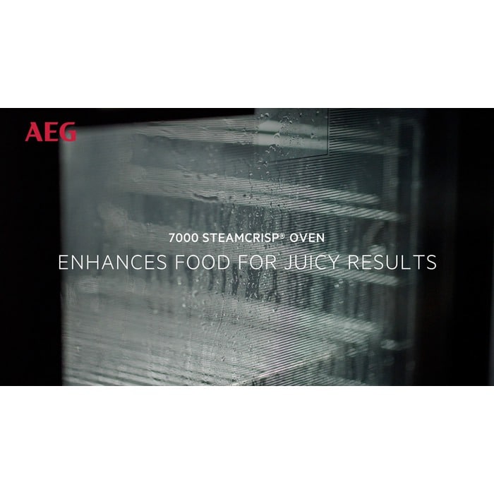 AEG 7000 Series BSE778380T Steam Crisp Electric Single Built In Oven with Touch Controls Black