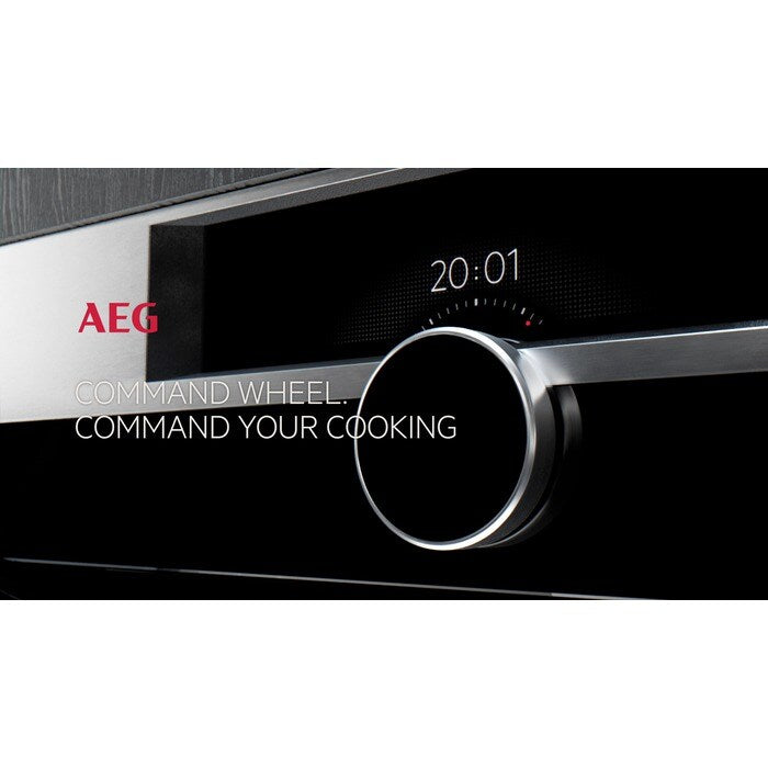 AEG 7000 Series BSK978330B Steam Crisp Electric Single Built in Oven with Command Wheel