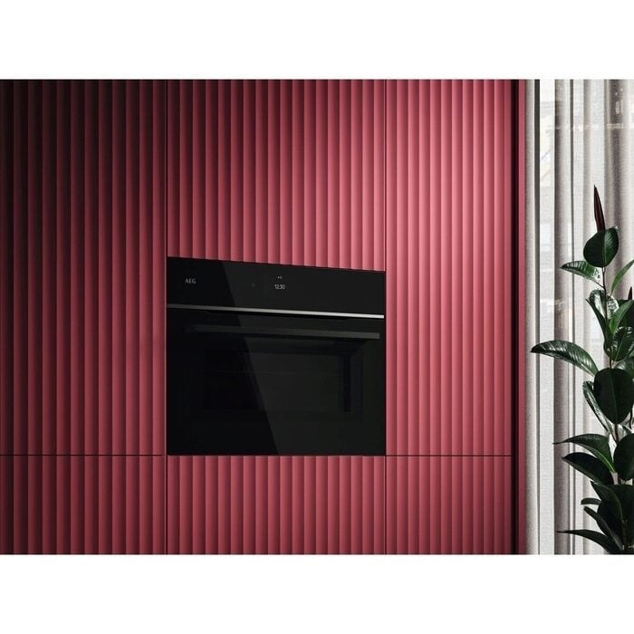 AEG 8000 Series MealAssist TK8NK721B Compact Built in Microwave Combination Oven Black