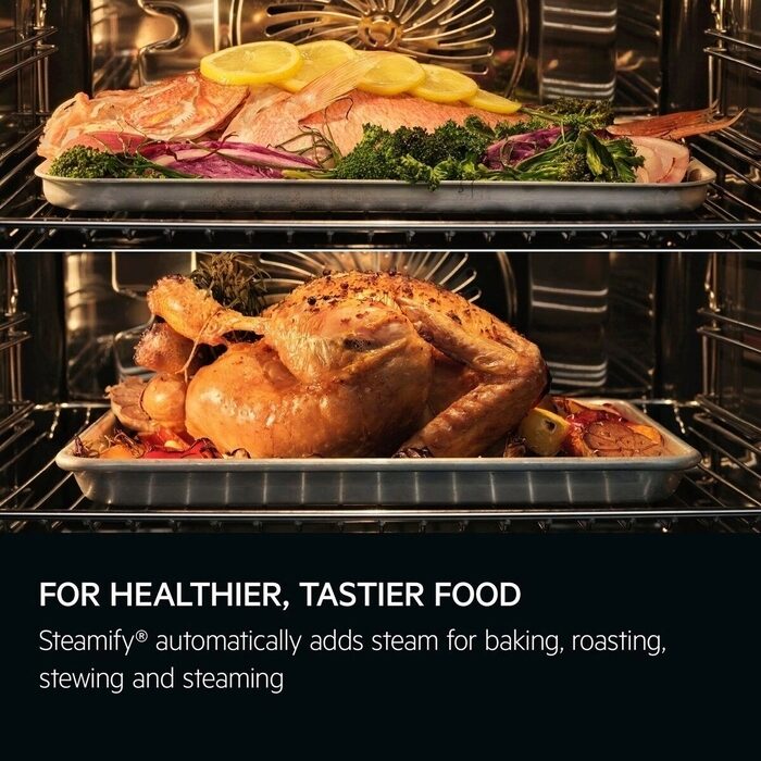 AEG 8000 Series TB8SB731AB Meal Assist with Steam Pro Electric Single Built in Oven with Touch Controls