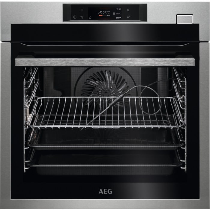 AEG 7000 Series BSE772380M Steam Crisp Electric Single Built in Oven with Touch Controls in Stainless Steel