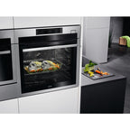 AEG 7000 Series BSE772380M Steam Crisp Electric Single Built in Oven with Touch Controls in Stainless Steel