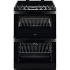 AEG CCB6741MCB 6000 Series Steam Bake 60cm Freestanding Electric Cooker with Ceramic Hob in Black