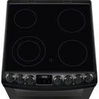 AEG CCB6741MCB 6000 Series Steam Bake 60cm Freestanding Electric Cooker with Ceramic Hob in Black