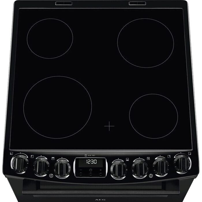 AEG CCX6740ACB 6000 Sreries Steam Bake 60cm Freestanding Electric Cooker with Ceramic Hob in Black