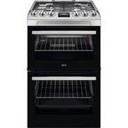 AEG CGX1130ACM 55cm Freestanding Gas Cooker with Double Oven in Stainless Steel