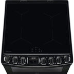 AEG CIB6743ACB 6000 Series Steam Bake 60cm Freestanding Electric Cooker with Induction Hob in Black