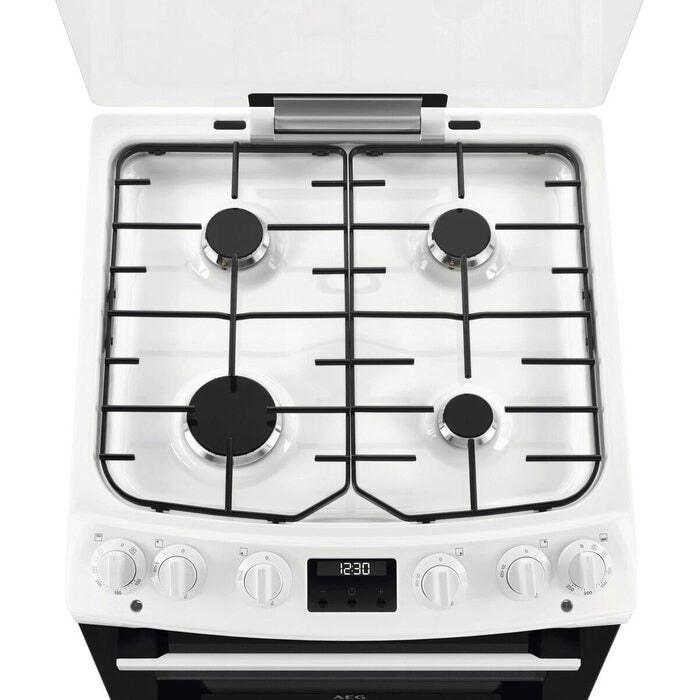 AEG CKX6540ACW 60cm 5000 Series Surround Cook Dual Fuel Freestanding Cooker With Double Oven in White