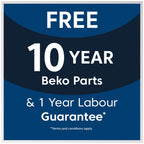 Beko EDC634S 60cm Double Oven Electric Cooker with Ceramic Hob - Silver