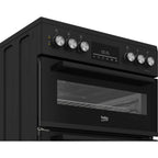 Beko EDC6731K 60cm Double Oven Electric Cooker with Vitroceramic Hob Black