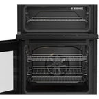 Beko EDC6731K 60cm Double Oven Electric Cooker with Vitroceramic Hob Black