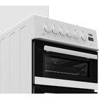 Beko EDG507W Freestanding Double Oven Gas Cooker with Gas Hob White