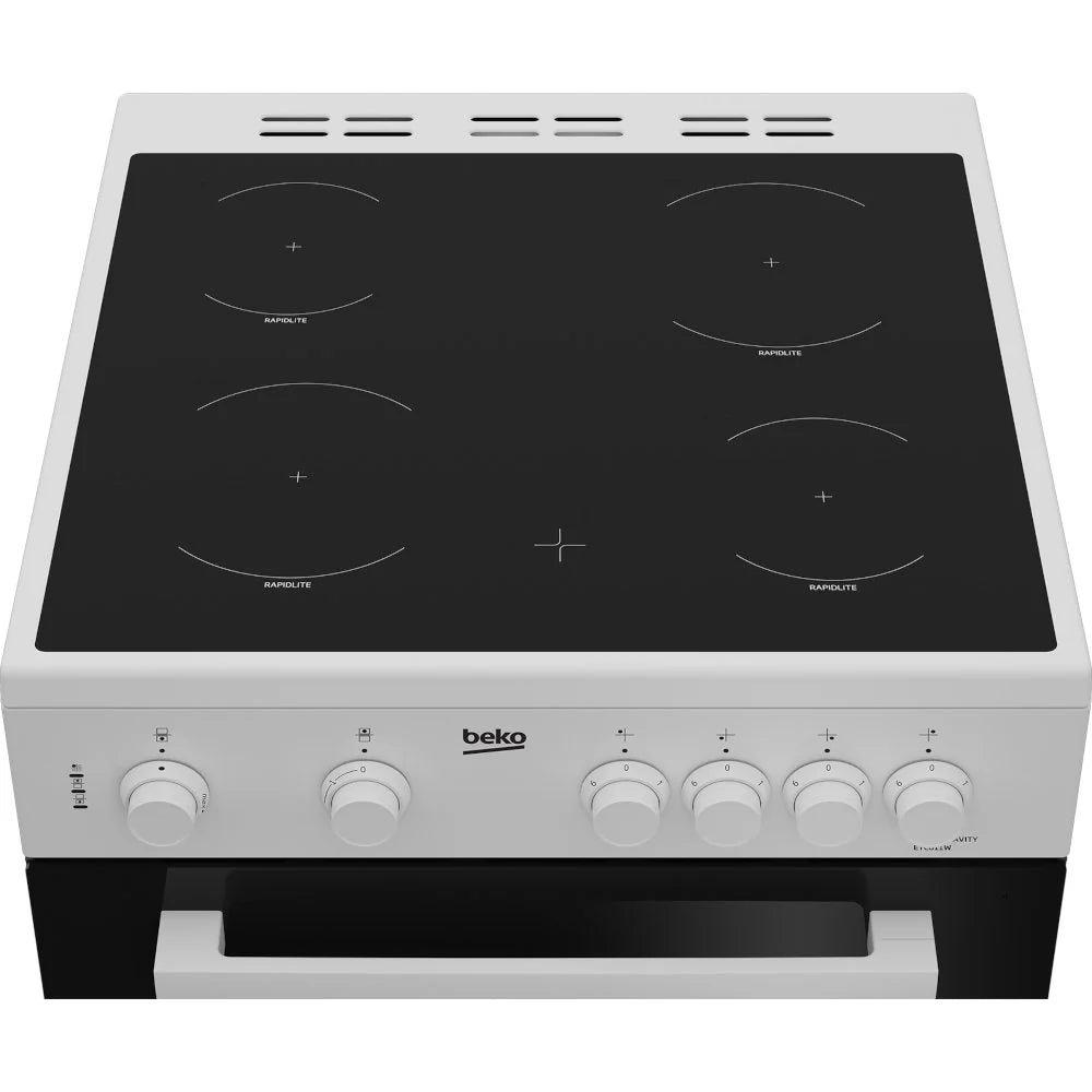Beko ETC611W 60cm Oven Electric Cooker with Ceramic Hob White