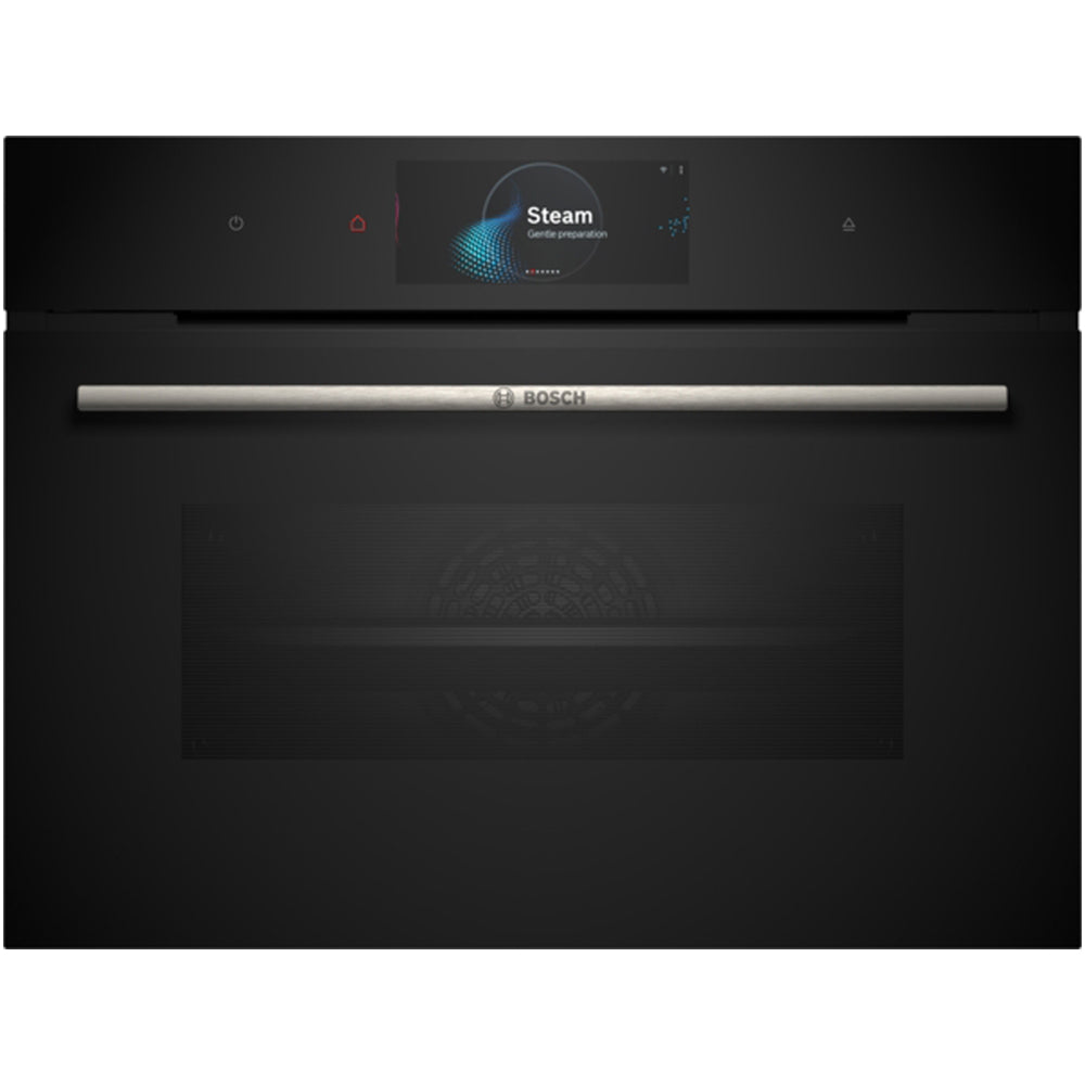 Bosch CSG7584B1 Series 8 47L Built-in compact oven with Steam Function Black - A+ Rated