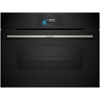 Bosch CSG7584B1 Series 8 47L Built-in compact oven with Steam Function Black - A+ Rated