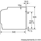 Bosch HBG7764B1B 60cm Series 8 Pyrolytic Electric Built in Single Oven with Air Fry Funtion in Black