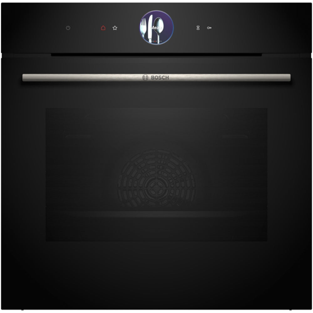 Bosch HBG7764B1B 60cm Series 8 Pyrolytic Electric Built in Single Oven with Air Fry Funtion in Black