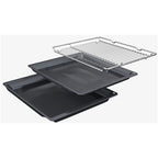 Bosch HBG7784B1 60cm Series 8 Pyrolytic Electric Built in Single Oven With Air Fry Function In Black