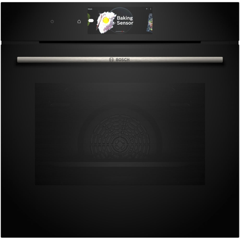 Bosch HBG7784B1 60cm Series 8 Pyrolytic Electric Built in Single Oven With Air Fry Function In Black