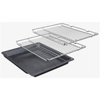 Bosch HMG7764B1B Series 8 Pyrolytic Electric Built in Single Oven with Microwave and Air Fry Function in Black