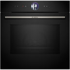 Bosch HMG7764B1B Series 8 Pyrolytic Electric Built in Single Oven with Microwave and Air Fry Function in Black
