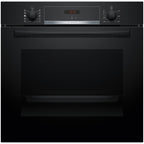 Bosch HQA534BB3B 60cm Series 8 Electric Built in Single Oven with Added Steam Function in Black