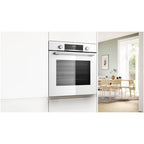 Bosch HQA534BW3B Series 4 71L Built-In Electric Single Oven White - A+ Rated